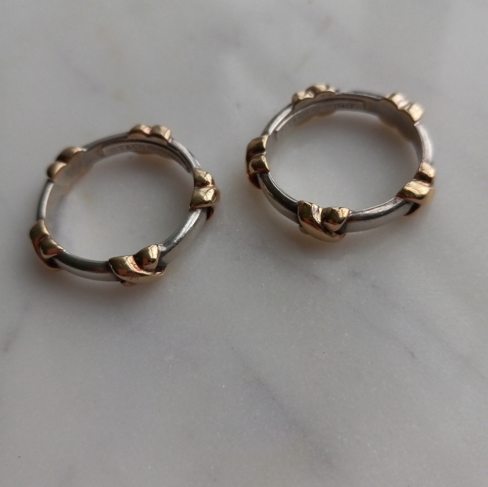 Two Authentic Tiffany rings Size 9.5
